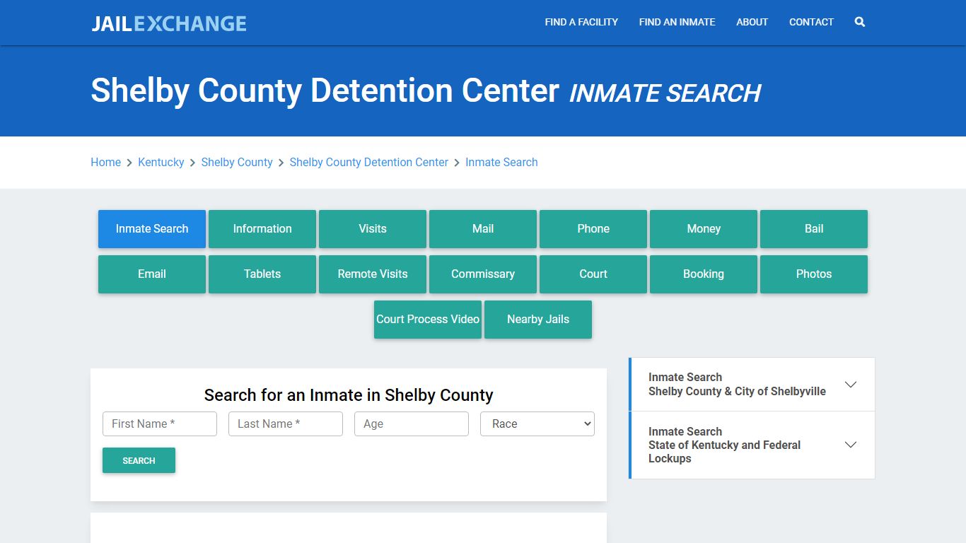 Shelby County Detention Center Inmate Search - Jail Exchange