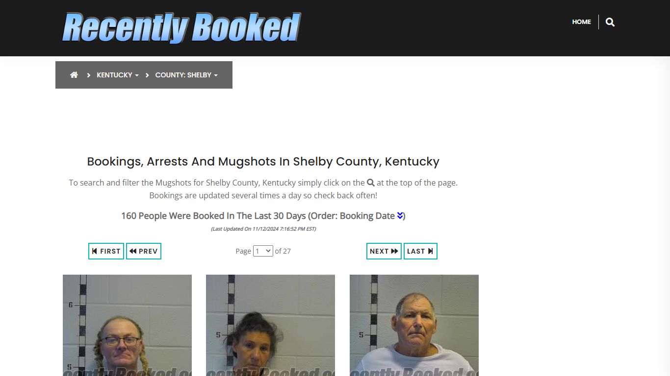 Bookings, Arrests and Mugshots in Shelby County, Kentucky - Recently Booked